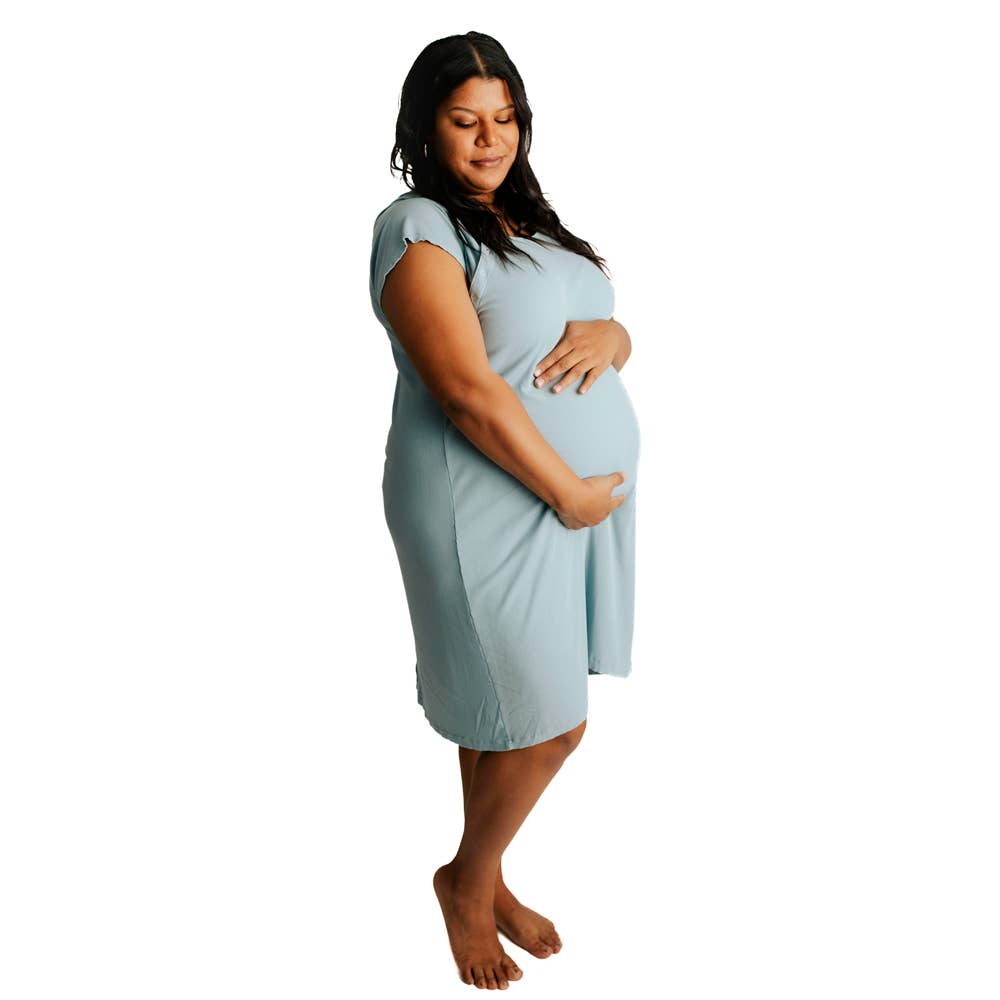 Blue Bird Maternity Labor, Delivery & Nursing Gown (Size 2)