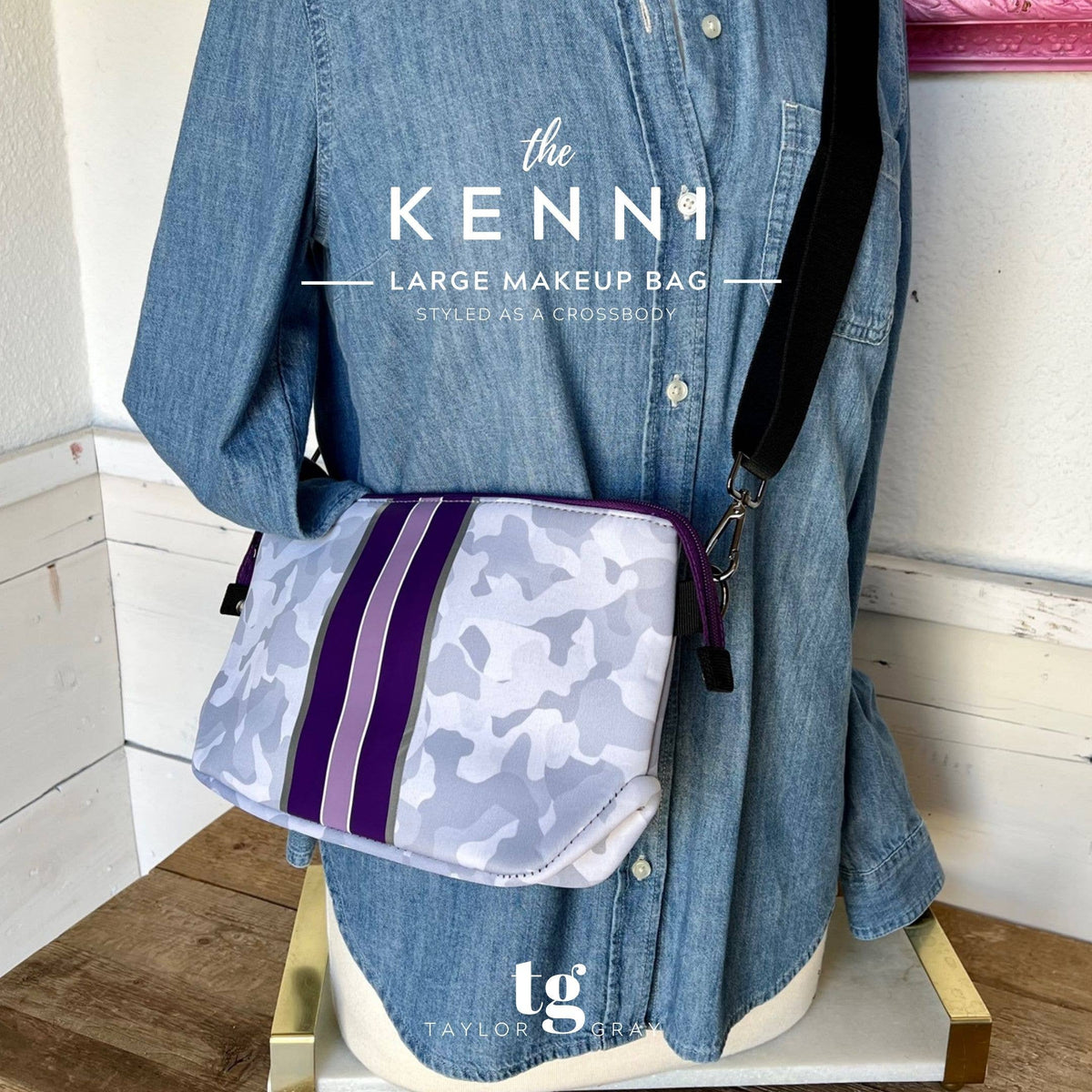 The Kenni Neoprene Large Makeup Bag | shoptaylorgray