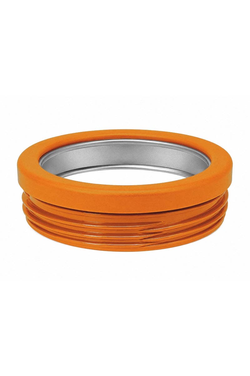 Pink and Orange Striped Insulated Drink Sleeve: Pink and Orange Striped