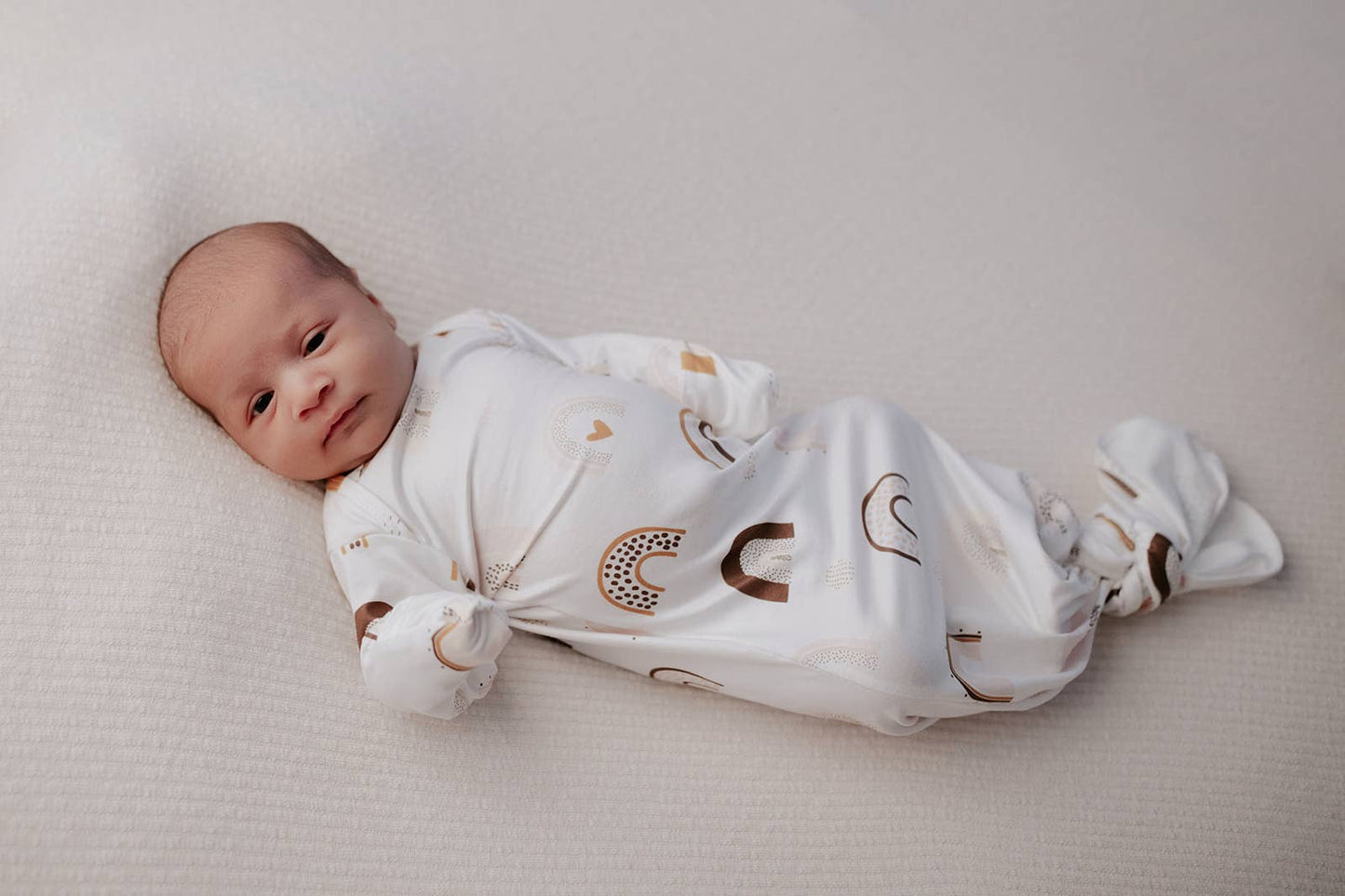 Rainbow Knotted Baby Gown (Newborn - 3 Months)