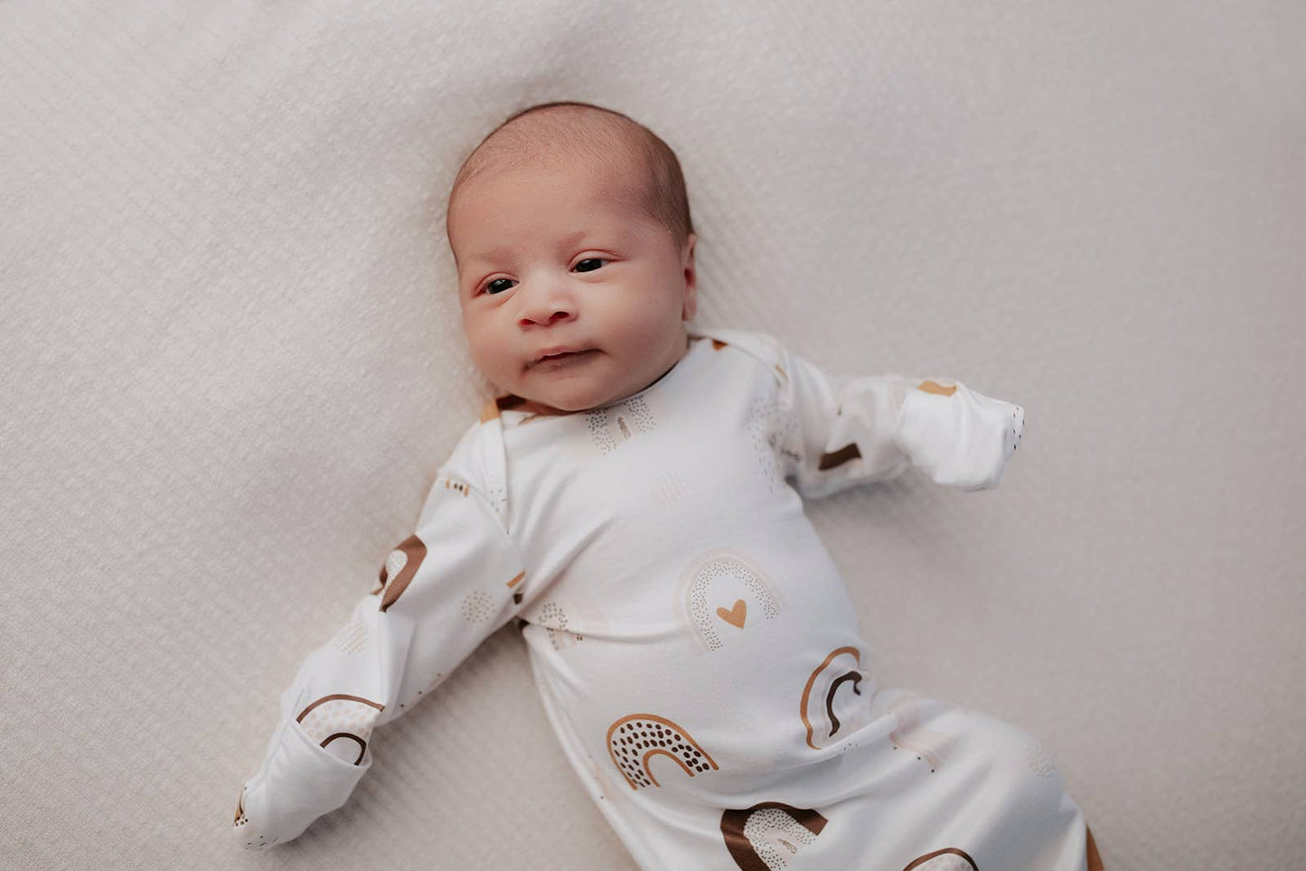 Rainbow Knotted Baby Gown (Newborn - 3 Months)