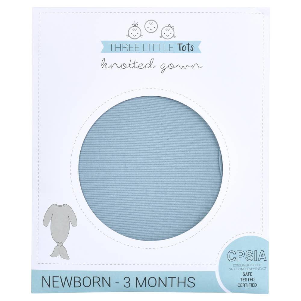 Blue Bird Knotted Baby Gown (Newborn - 3 Months)
