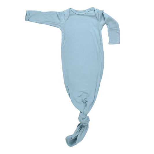 Blue Bird Knotted Baby Gown (Newborn - 3 Months)
