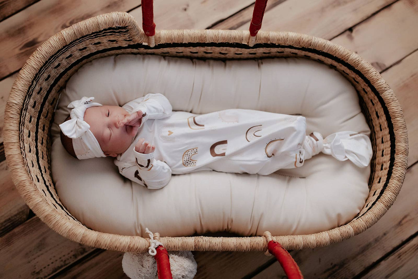 Rainbow Knotted Baby Gown (Newborn - 3 Months)