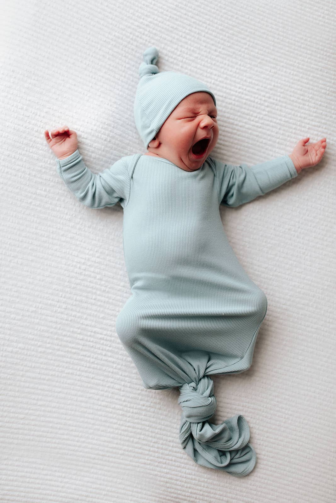 Blue Bird Knotted Baby Gown (Newborn - 3 Months)