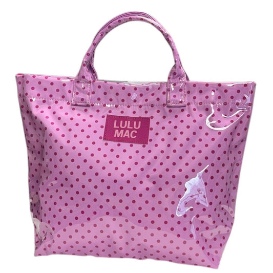 Lulu Mac Tote Bag — Light Pink/Hot Pink Dot