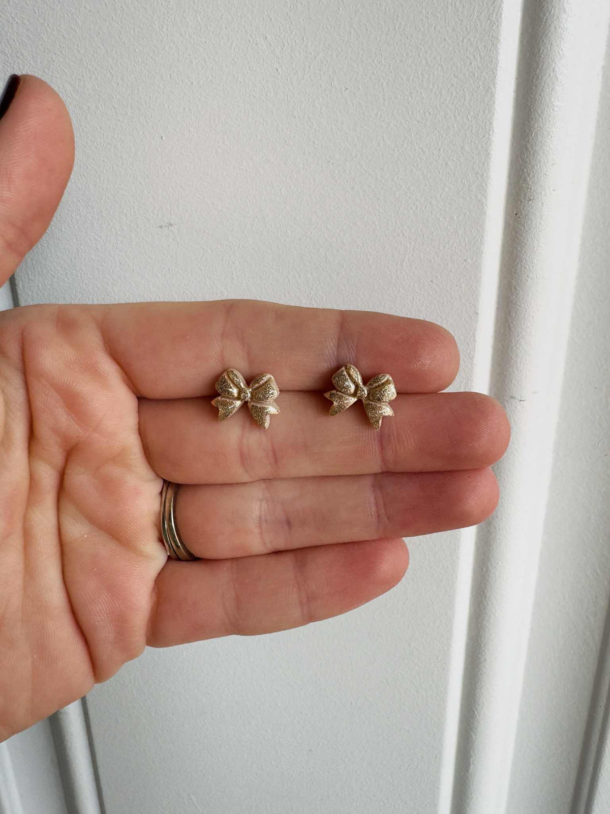 Glitter Leopard Santa Clay Earrings