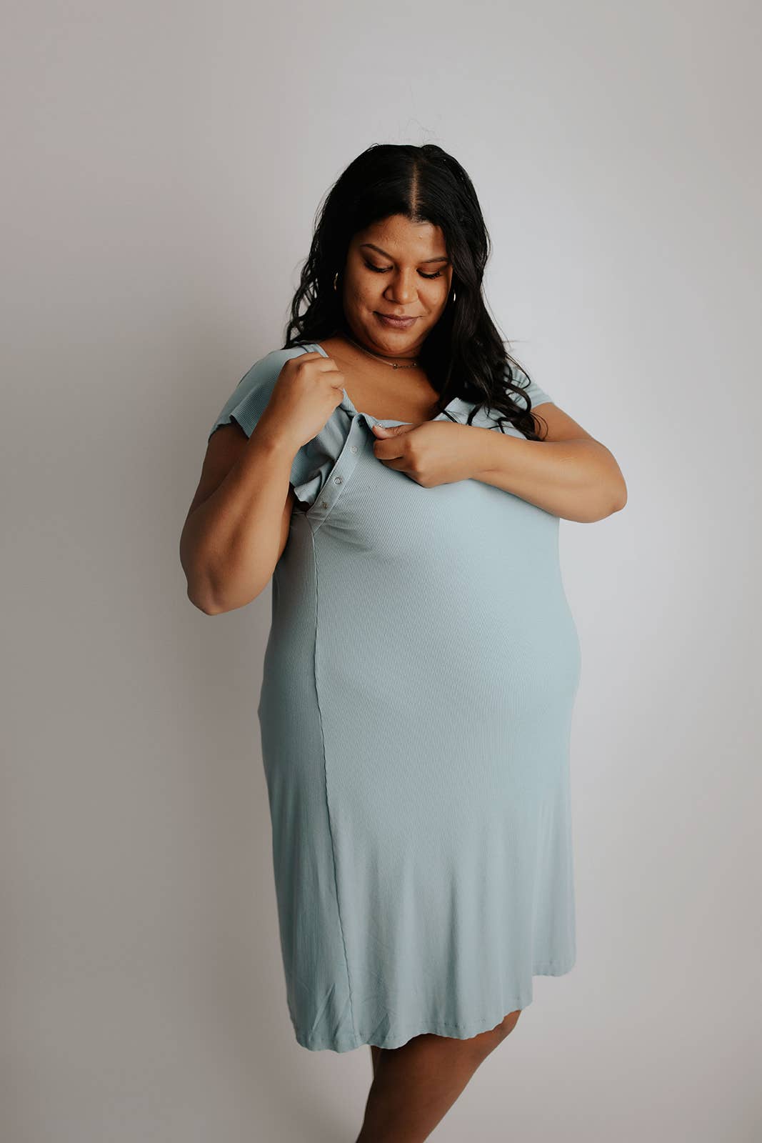 Blue Bird Maternity Labor, Delivery & Nursing Gown (Size 2)