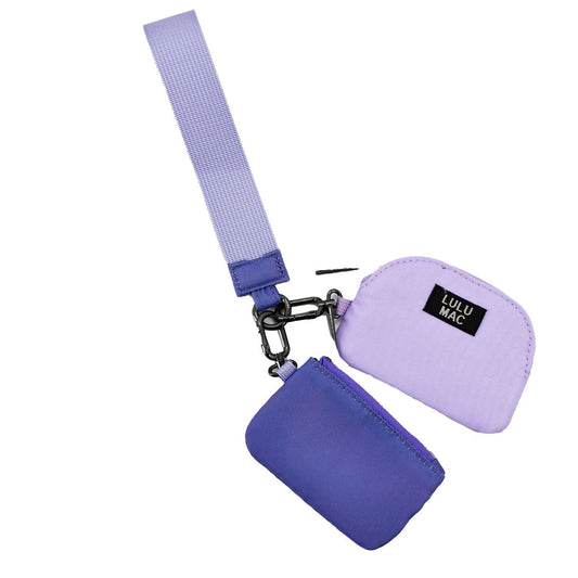 Lulu Mac Double Pouch Wristlet — Purple/Lavender