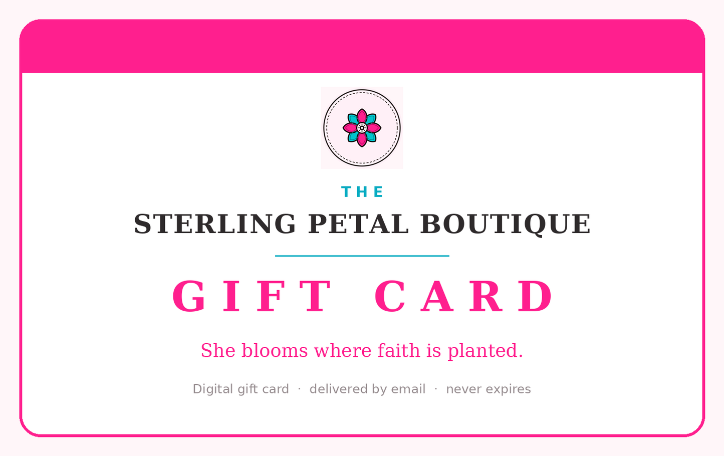 The Sterling Petal Boutique Gift Card