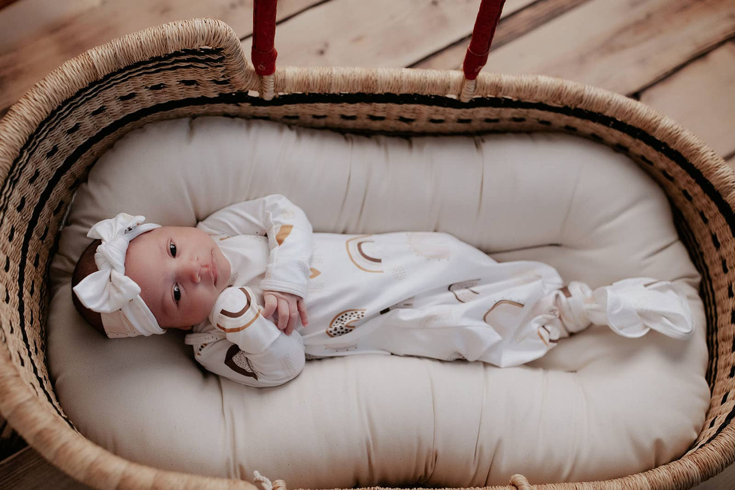 Rainbow Knotted Baby Gown (Newborn - 3 Months)