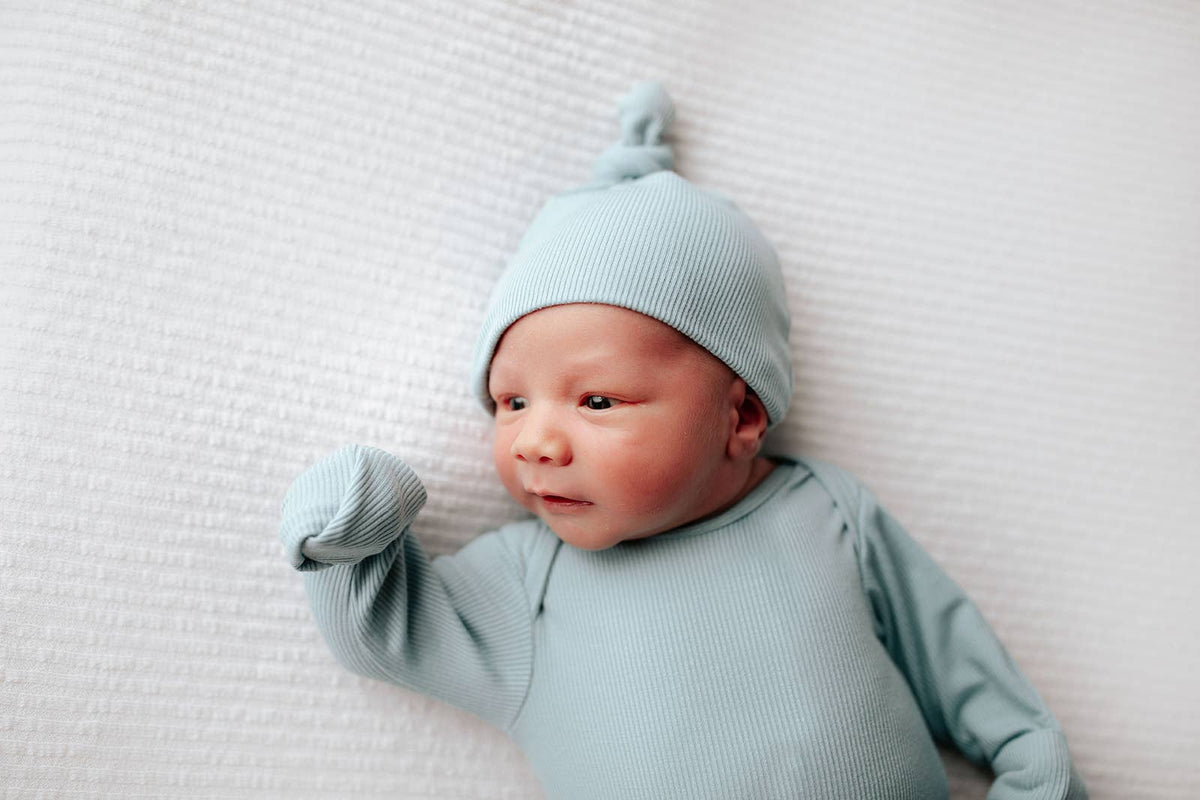 Blue Bird Knotted Baby Gown (Newborn - 3 Months)