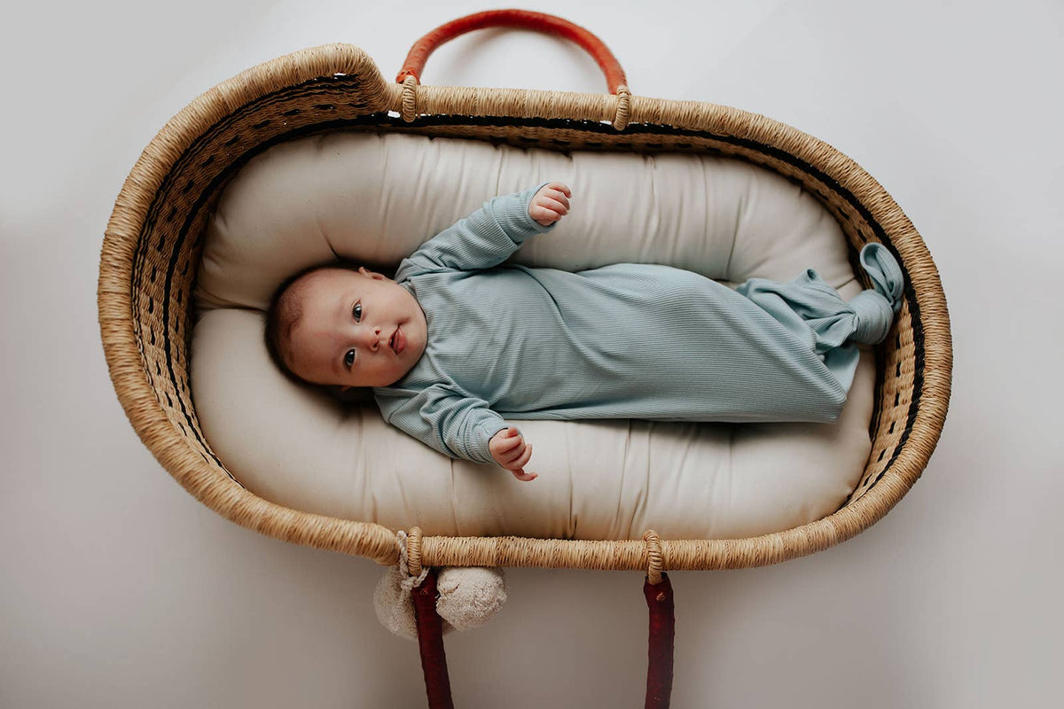 Blue Bird Knotted Baby Gown (Newborn - 3 Months)