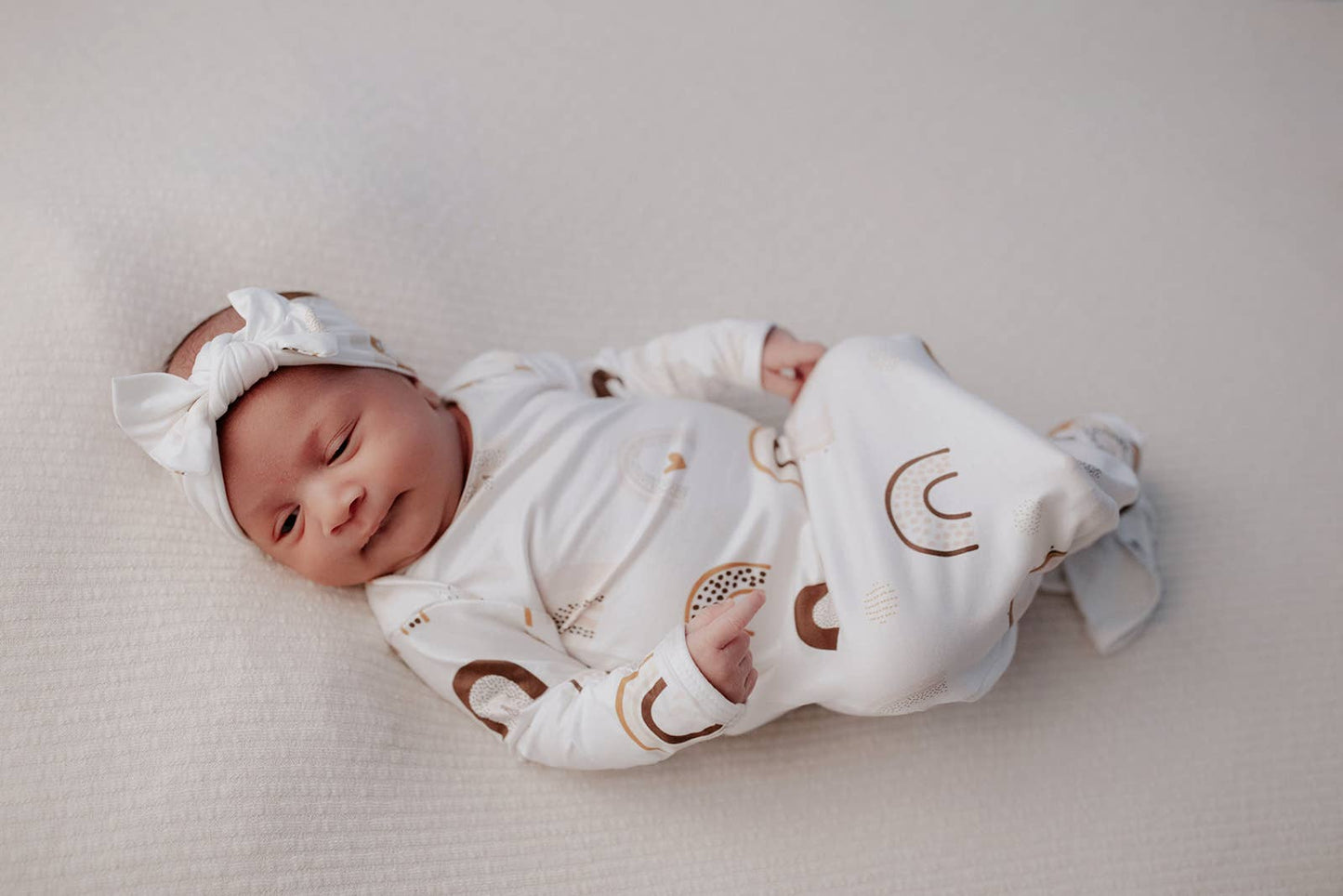 Rainbow Knotted Baby Gown (Newborn - 3 Months)