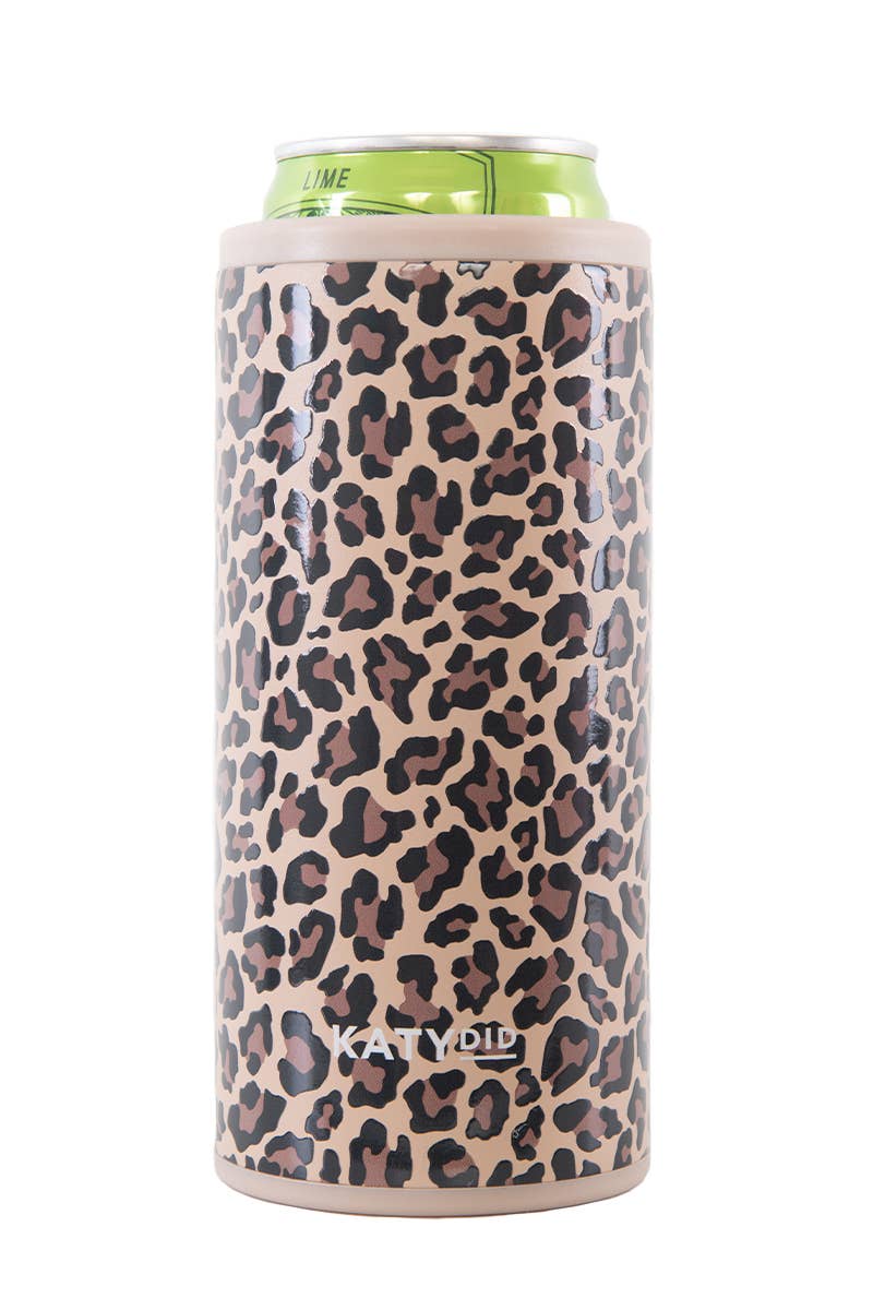 Brown Leopard Wholesale Slim Can Sleeve: Brown Leopard