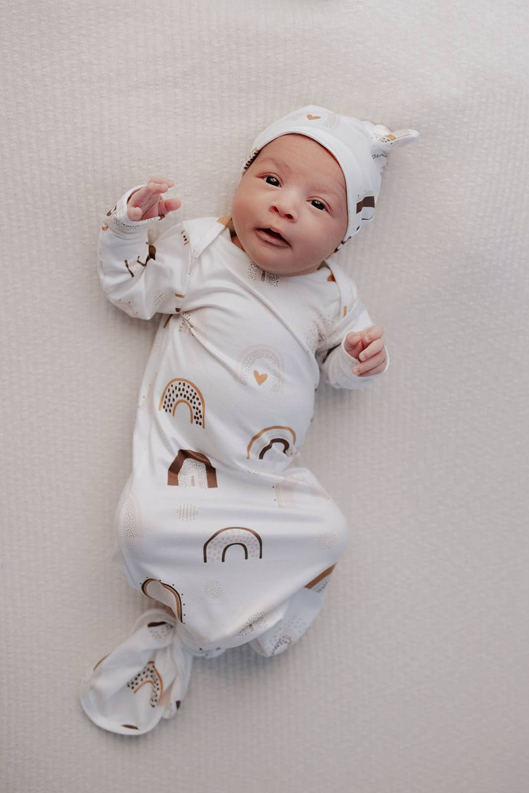 Rainbow Knotted Baby Gown (Newborn - 3 Months)