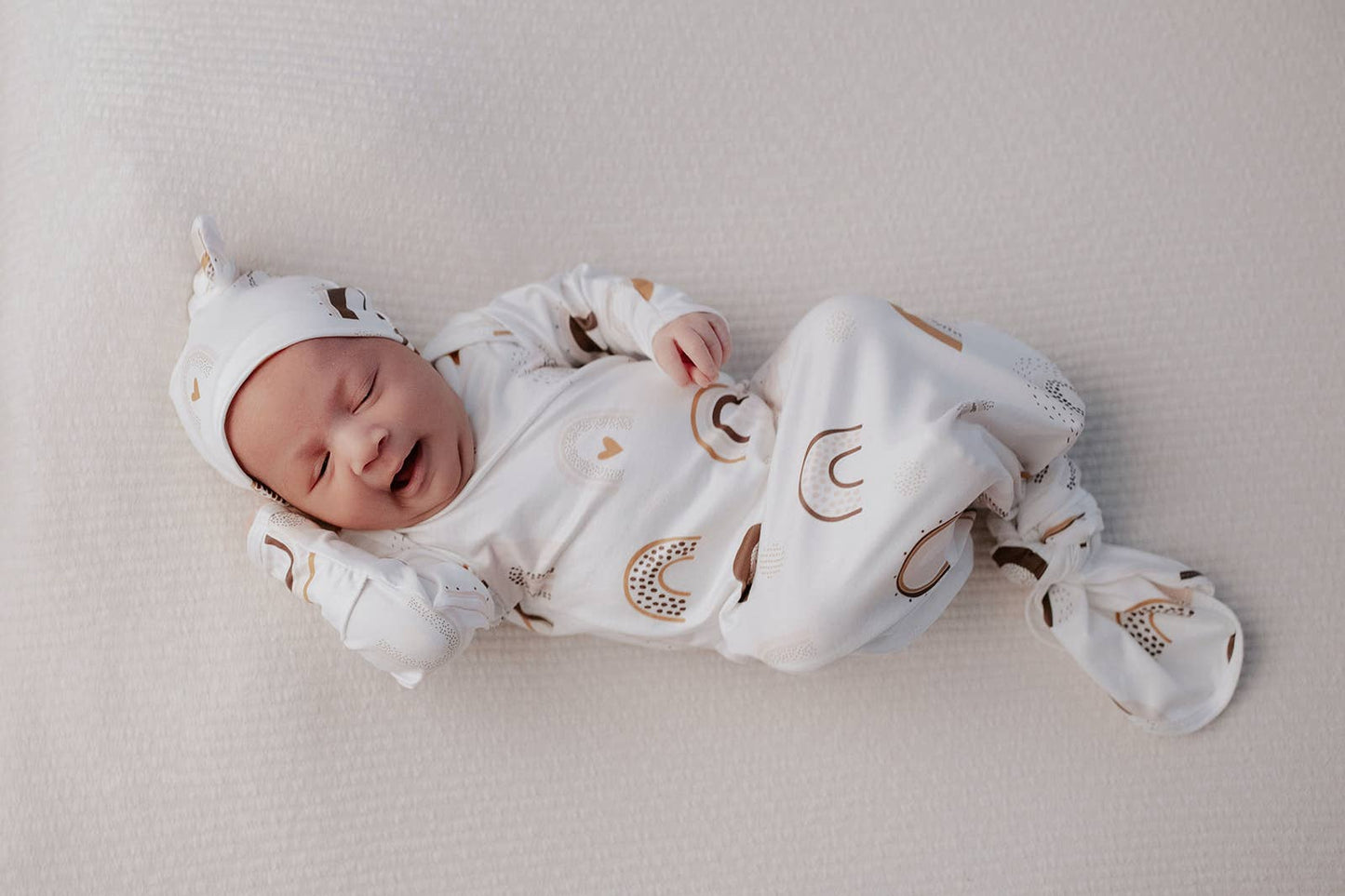 Rainbow Knotted Baby Gown (Newborn - 3 Months)
