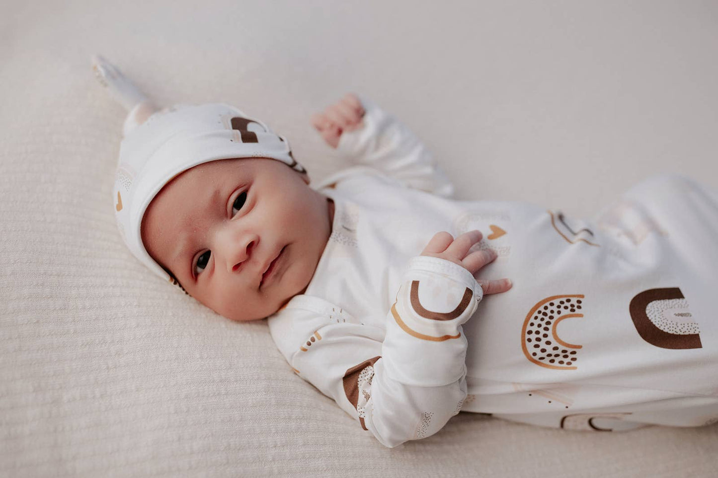 Rainbow Knotted Baby Gown (Newborn - 3 Months)