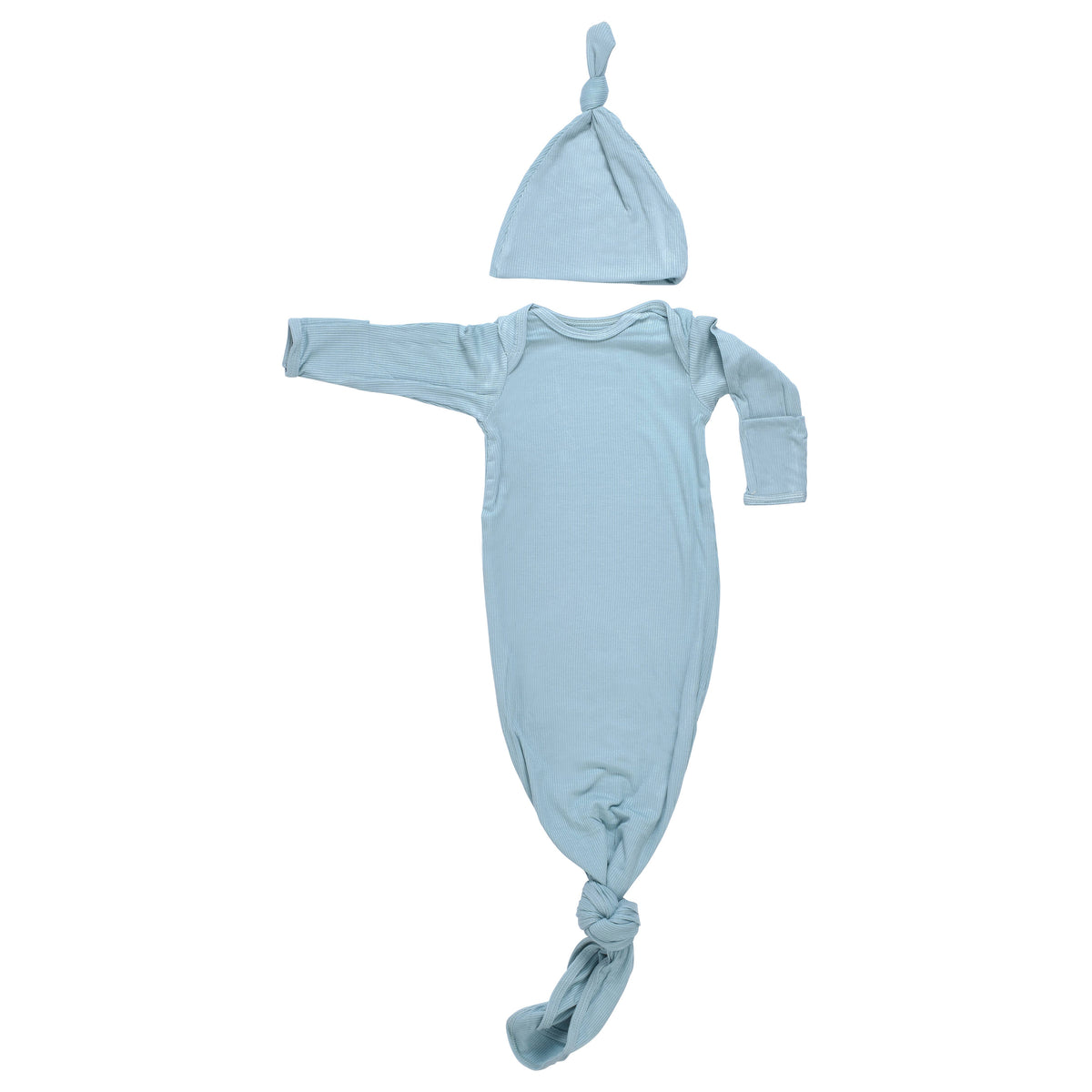 Blue Bird Knotted Baby Gown (Newborn - 3 Months)