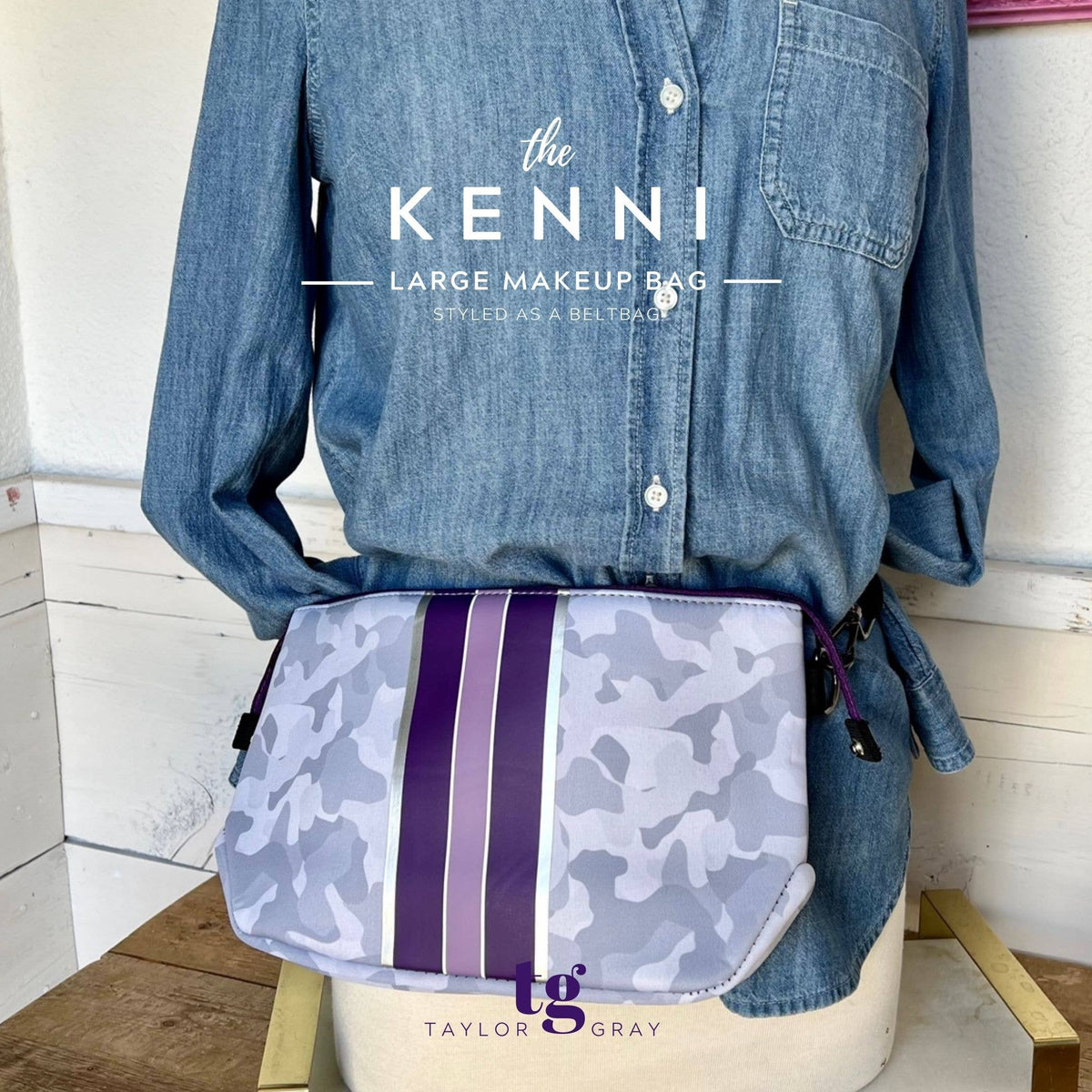 The Kenni Neoprene Large Makeup Bag | shoptaylorgray