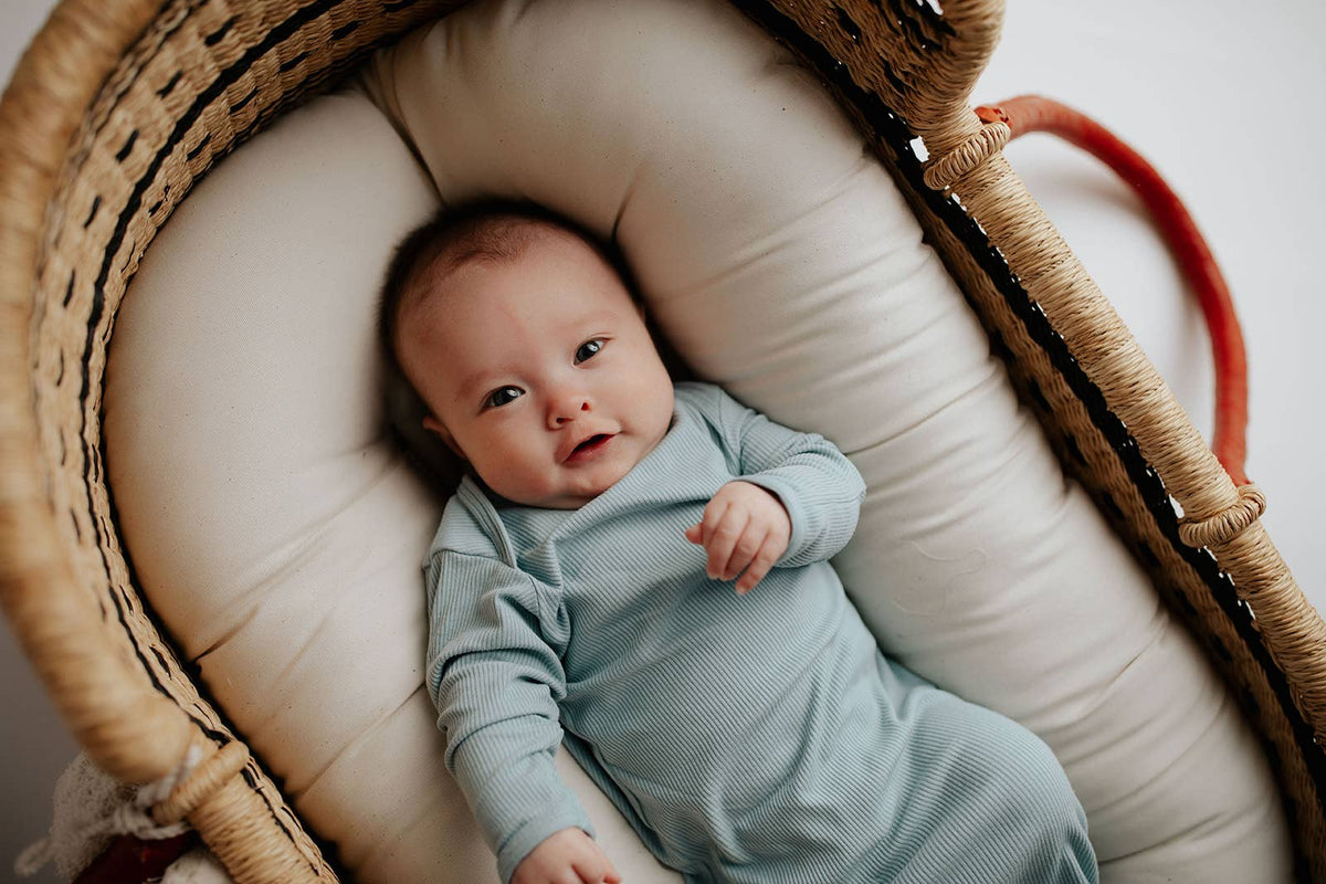 Blue Bird Knotted Baby Gown (Newborn - 3 Months)
