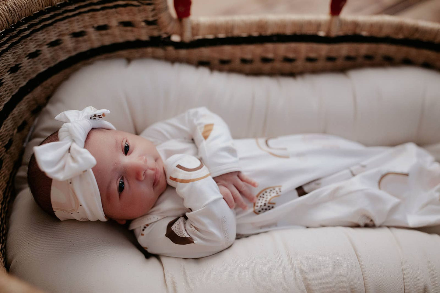 Rainbow Knotted Baby Gown (Newborn - 3 Months)