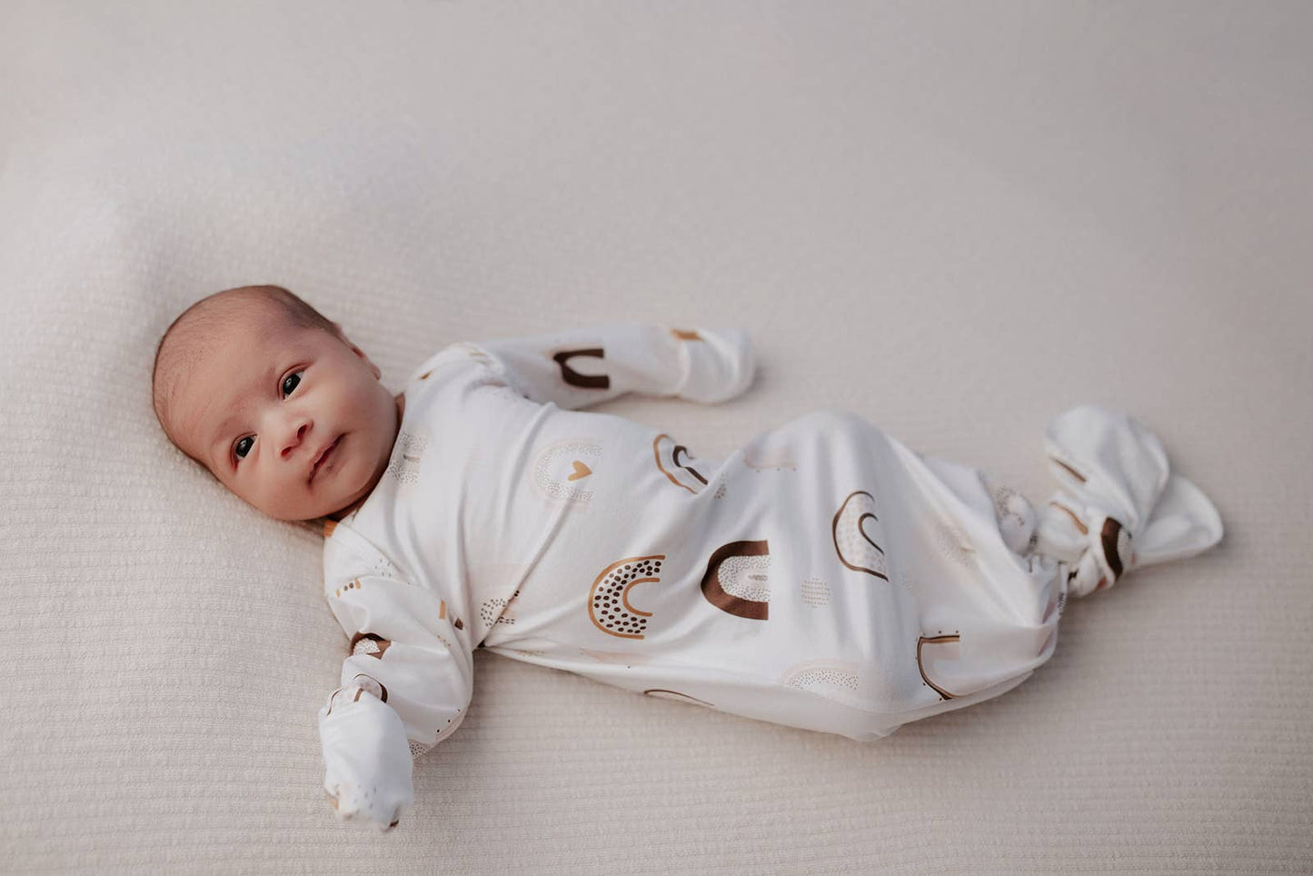 Rainbow Knotted Baby Gown (Newborn - 3 Months)
