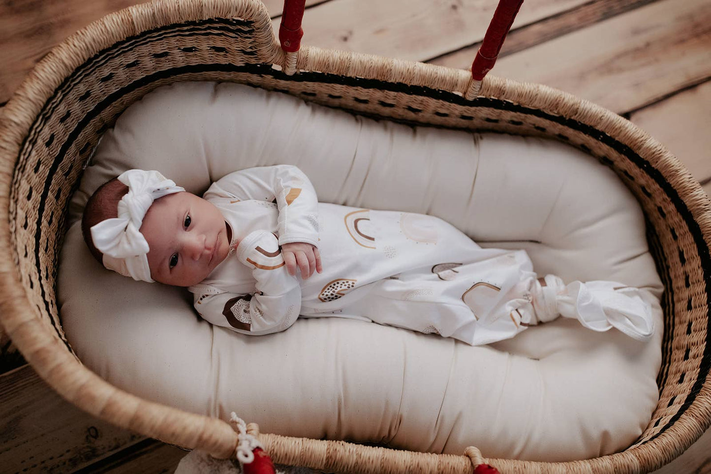 Rainbow Knotted Baby Gown (Newborn - 3 Months)