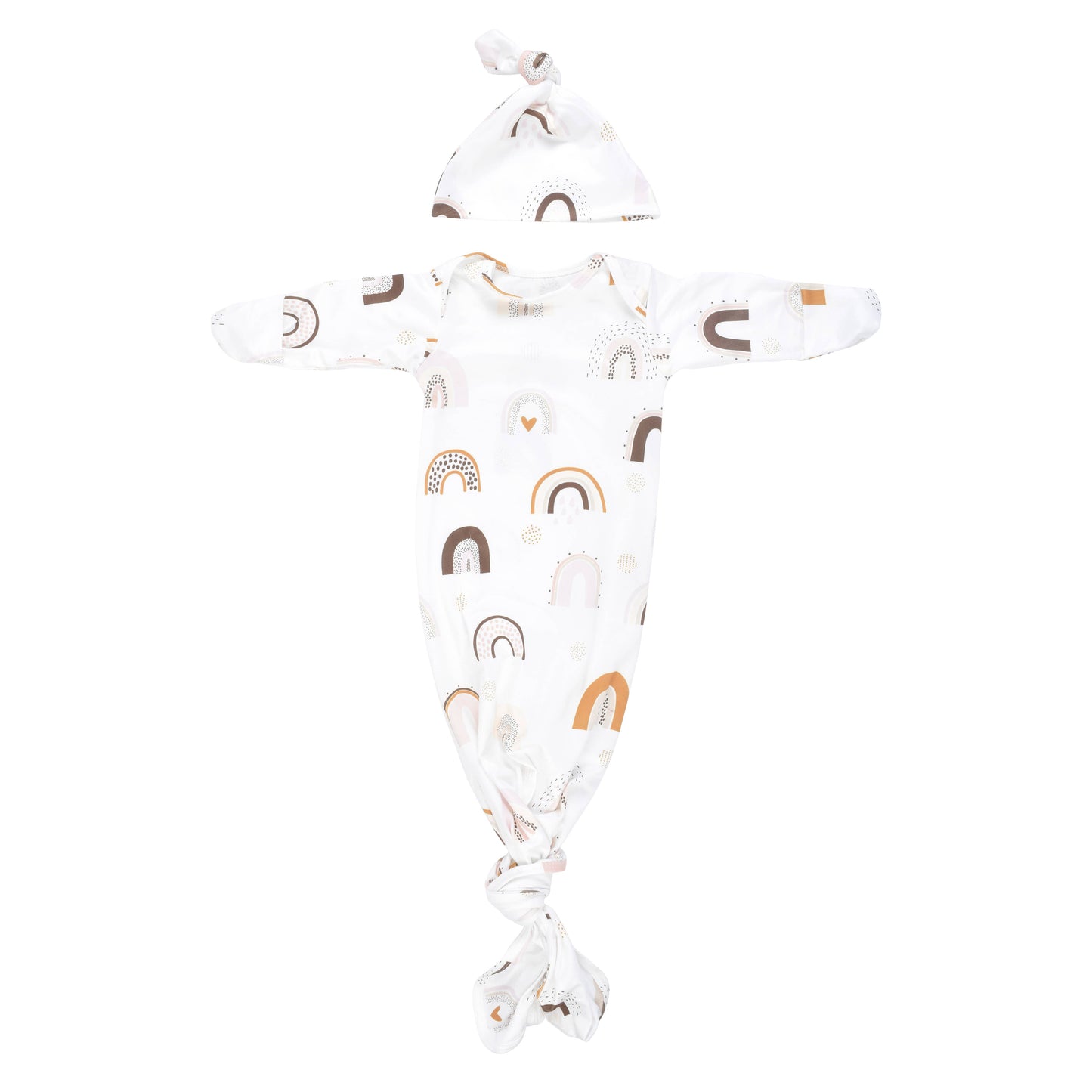 Rainbow Knotted Baby Gown (Newborn - 3 Months)